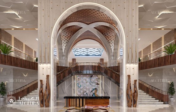 Hotel lobby interior decor