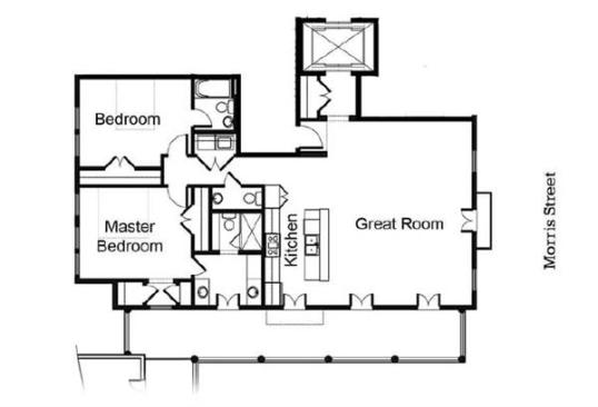 A floor plan for one of the units at Morris Square.