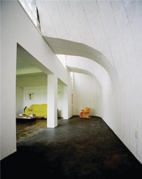 The interior seeks a quiet, contemplative mood.