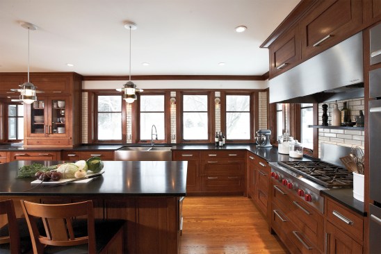 The new floor plan combines the existing cooking and breakfast areas into a clean, simple rectangle.