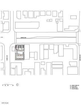 The site plan for the Lofts at Cherokee Studios.