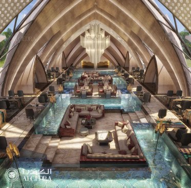 Luxury restaurant interior design