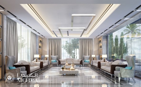Deluxe contemporary style villa majlis design
