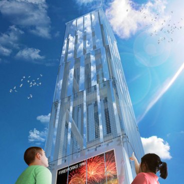 Info Tower, day. 