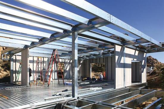 The completed structure will be a 1,000-square-foot house.