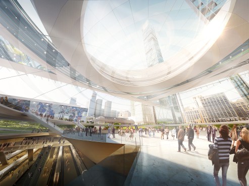 Street-level concourse.