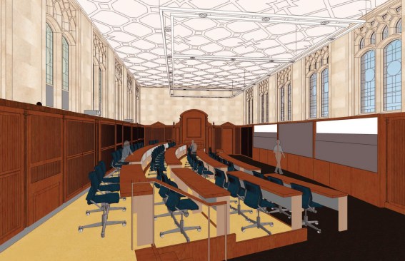 60-Seat Classroom Located in Former Library