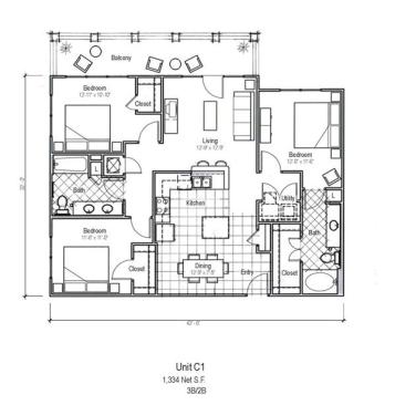 A floor plan for one of the projects unit types.