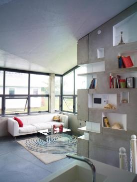 The house was designed for retirees along the New Jersey shore and was intended to be extremely low-maintenance and ADA-accessible.