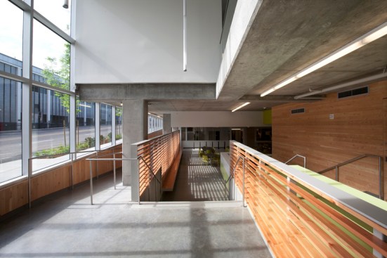 This dramatic entry leads to the temporary shelter on the first floor.
