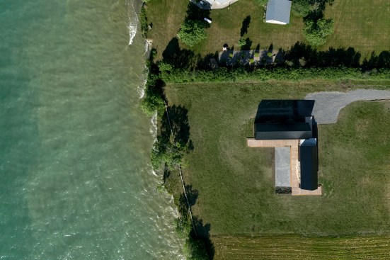 Aerial view of Ell House.