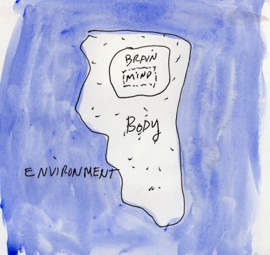 A watercolor Holl presented as part of his conference talk