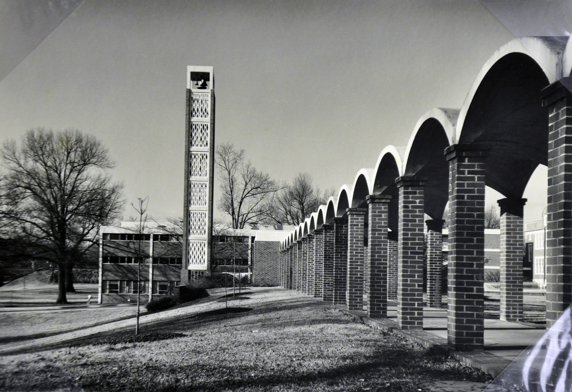Christian Brothers College arches, belltower, and residence hall, Memphis, Tenn.