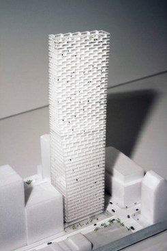 Aerial view of model.