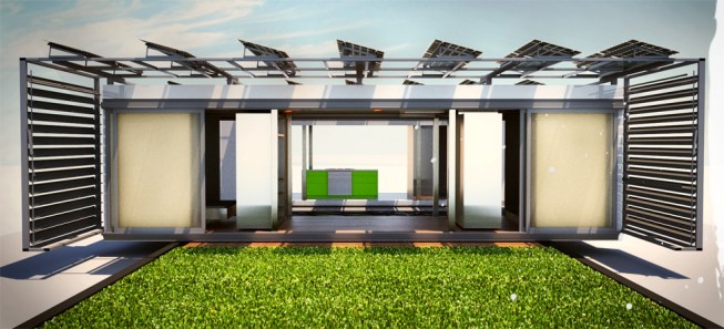 Grass terrace.