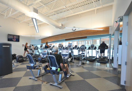 Exercise Room overlooking the pool