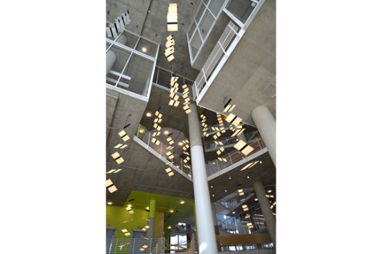 Atrium chandelier.