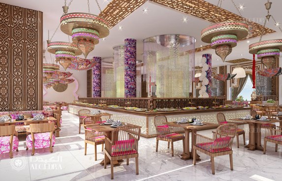 Indian restaurant main dining area
