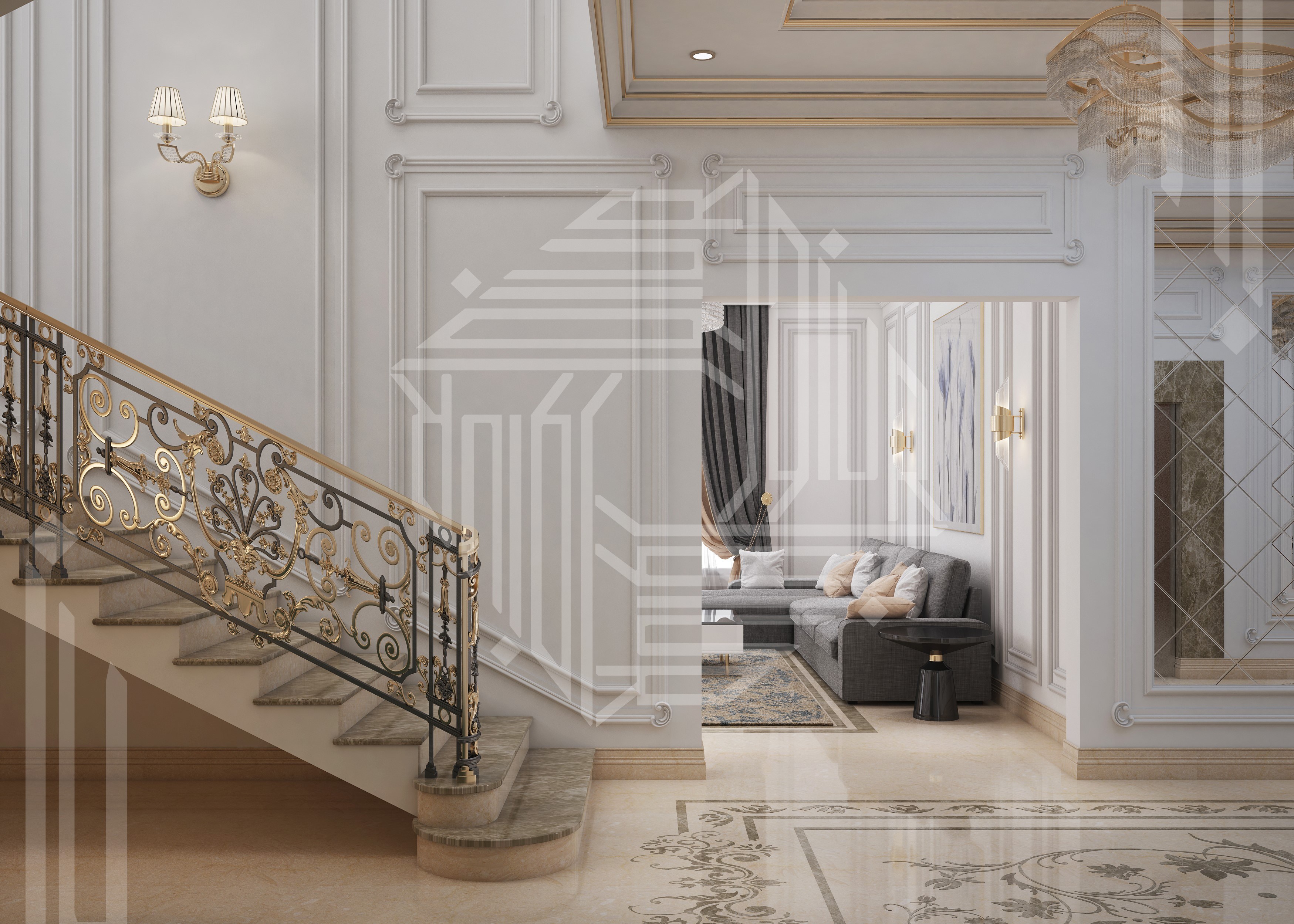Entrance / Stair Design For a Villa in Abu Dhabi - Architect Magazine