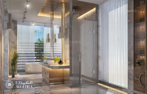Bathroom design in luxury villa