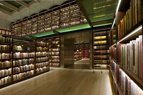 Stacks on the lower level.
