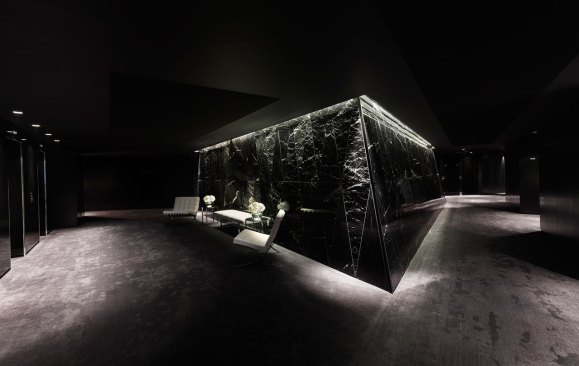 Elevator lobby.