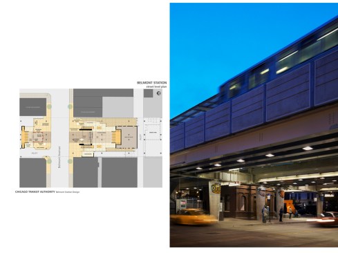 Belmont Station plan and exterior