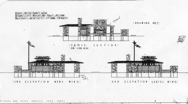 Elevations of the Banff pavilion