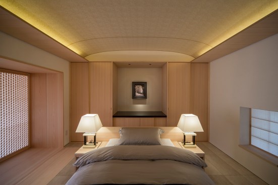 The bedroom view with "Yozakura Gekka"