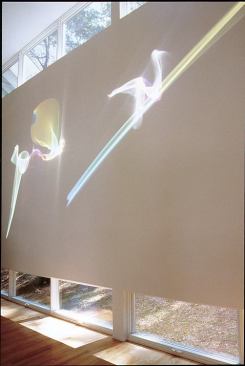 The custom light sculpture.