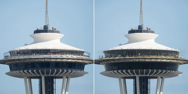 Before (left) and after (right)