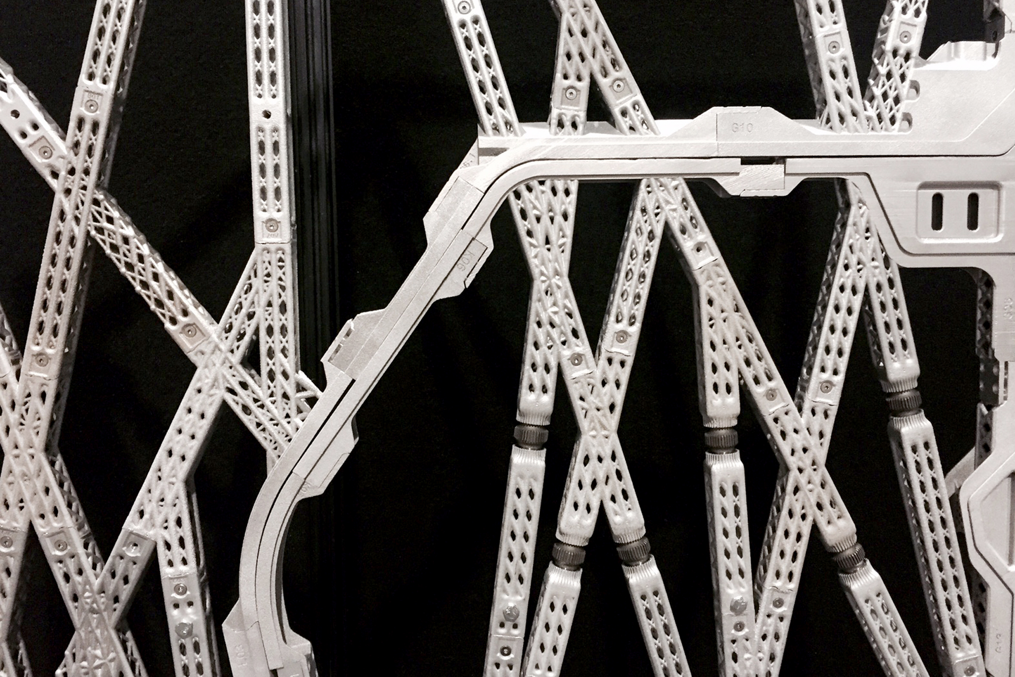 Each component of the partion was 3D printed.