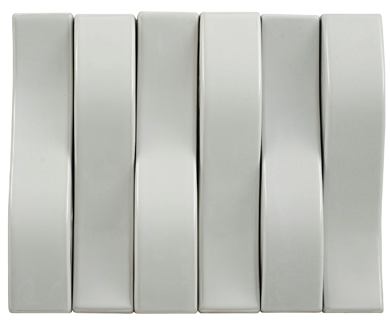 The Sculpted collection of tiles brings serious texture to accent walls. Ideal on an accent wall, the individual tiles measure 2 inches by 10 inches and come in three colors. Pieces can be positioned to create different looks. 
www.bristolstudiosdesign.com.