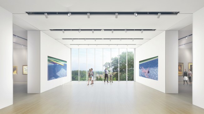 A rendering of added gallery space
