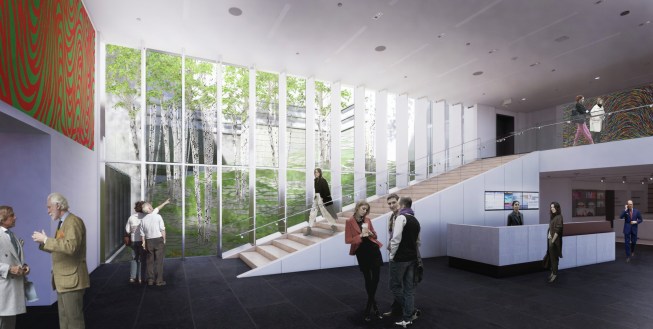 A rendering of expanded interior space