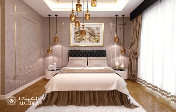 Bedroom in modern villa design