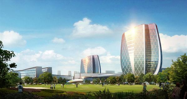 Mixed-use residential community at western edge of the west parcel