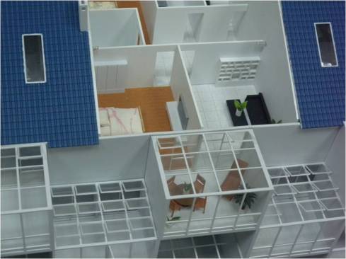 Fig. 5 Model of Sunny  Rooms in the Building