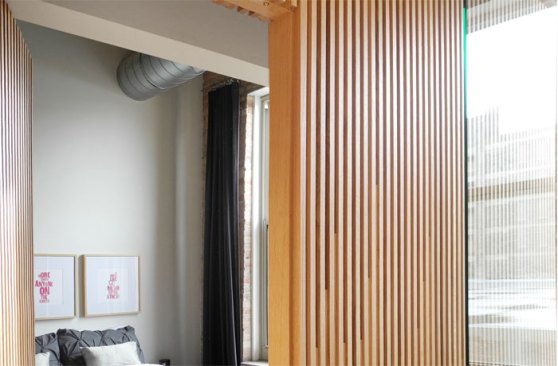 View towards the bedroom entry
