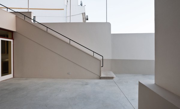 stair that connects two exterior spaces