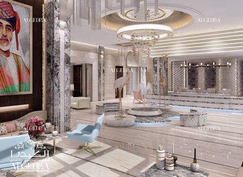 Hotel lobby interior decorations