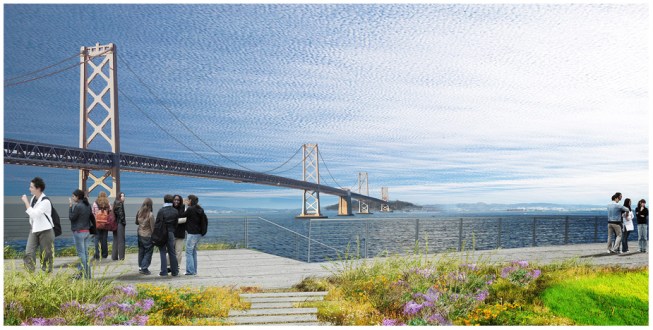 Site edge at San Francisco Bay. 