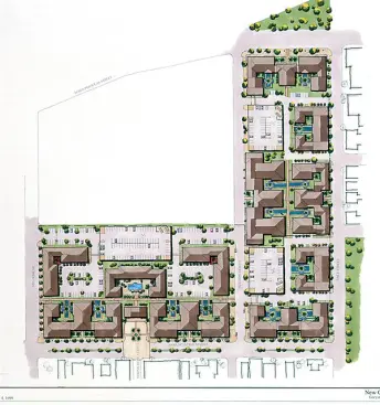 Both types of apartments feature traditional wood; retailareas are executed mostly in metal. Despite the project's 55 unit per acre density, JHP managed to packin plenty of parking.