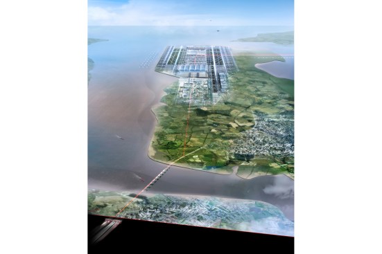 Aerial rendering.