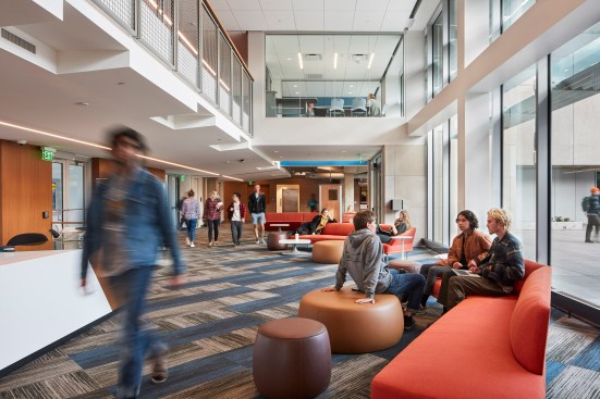Double-height lobby/lounge