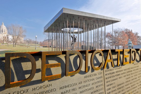 Dedication wall detail