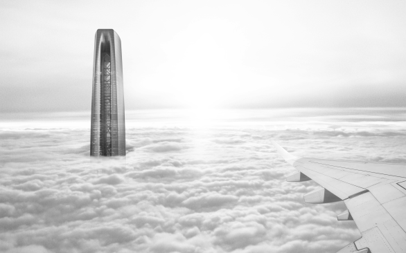 View above the clouds.