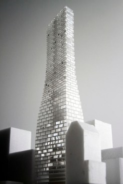 Worm's eye view of model.