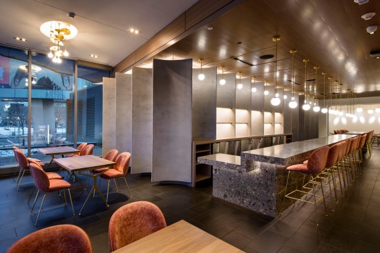 Interior of the Ponti, a new restaurant in the welcome center