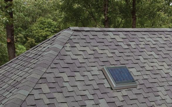 Tamko. Harness the power of the sun to lower energy costs with the Solar Attic Vent. Driven by a 20-watt solar panel, the fan can ventilate up to 1,600 square feet and operates from dawn to dusk, even without having to prop the panel toward the sun. The heavy-duty DC motor operates quietly, and the 12-inch diameter, one-piece aluminum fan adds no harmonic noise. An optional cold-weather thermostat is available separately and will disengage the unit automatically when the temperature falls below 50 degrees F. Choose from four different mounting options, including an option that allows the solar panel to operate the fan remotely.
www.tamko.com. –L.H.